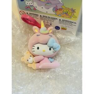 Hello Kitty Unicorn Hanger Flocked Figure Sanrio Pink New Open Box Collectible